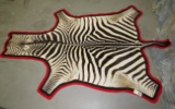 FELTED ZEBRA RUG TAXIDERMY