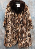PATCHWORK FUR COAT SZ LG