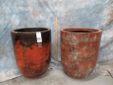 2 XL CLAY POTS (2x$)