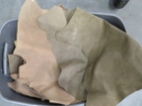 BOX OF MISC LEATHER