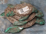 3 ALUMINUM SEA TURTLES (3x$)  TAXIDERMY
