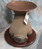 RHINO FOOT STOOL (TX RES) TAXIDERMY