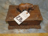 BEAUTIFUL CARVED WOOD JEWELRY BOX