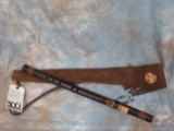 HANDMADE INDIAN FLUTE IN BUFFALO HIDE CASE