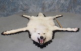 FELTED BEAUTIFUL ARCTIC WOLF RUG