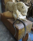 FULL BODY LEOPARD WITH IMPALA TAXIDERMY (TX RES)