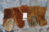 1 SET OF BUFFALO HIDE MITTS & 1 SET OF BEAR HIDE MITTS (2x$)