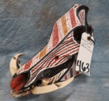 HAND PAINTED WILD BOAR SKULL W/ TUSK