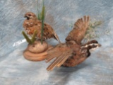 FLYING BOBWHITE QUAIL & PARTRIDGE ON BASE (2X$)