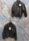 2 BLK MENS LEATHER JACKETS (2X$)