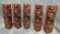 5 WOODEN INDIAN TOTEMS (5x$)