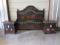 KING SIZE BEDROOM SET W/ HEADBOARD, FOOTBOARD, DRESSER W/ MIRROR, AND 2 NIGHT STANDS FROM JOHN BROMM