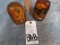 1 BUTTERFLY ENCASED IN AMBER & 1 SCORPION ENCASED IN AMBER (2x$)  TAXIDERMY