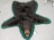 LARGE FELTED BLACK BEAR RUG  TAXIDERMY