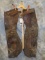 VINTAGE PAIR OF LEATHER CHAPS (ONE $)