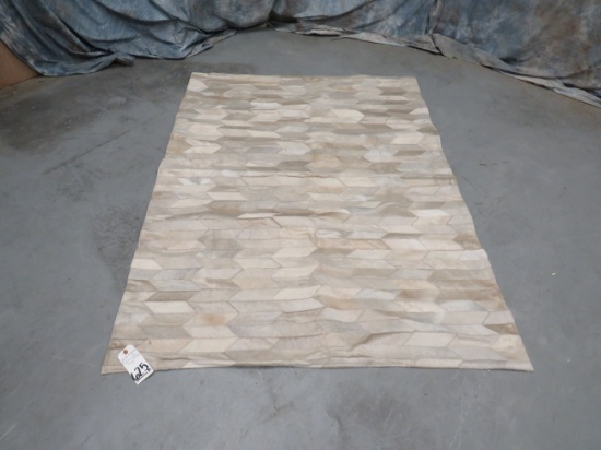 WHITE ARTISAN COWHIDE RUG