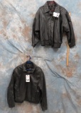 2 BLK MENS LEATHER JACKETS (2X$)