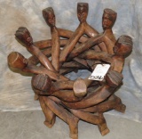 CIRCLE OF LIFE WOODEN STATUE