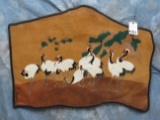 LEATHER AFRICAN BIRD WALL ART
