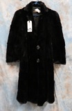 BLK FAUX FUR COAT SZ MD