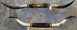 2 SETS OF MOUNTED STEERHORNS (2X$) TAXIDERMY
