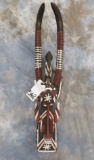 OLD CARVED WOODEN AFRICAN MASK  AWESOME