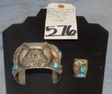 2 PIECE HANDMADE NAVAJO JEWELRY SET