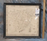 FRAMED ETHNIC MAP OF SOUTHERN AFRICA