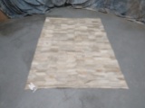 WHITE ARTISAN COWHIDE RUG