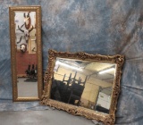 2 BRASS LOOKING MIRRORS (2x$)