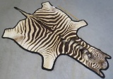 FELTED ZEBRA RUG TAXIDERMY