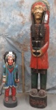 2 CARVED WOODEN INDIANS (2X$)