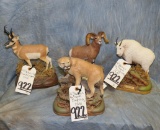 4 STATUES BY FRANK DAUGHERTY (4X$) TAXIDERMY