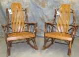 2 WOODEN ROCKING CHAIRS FROM JOHN BROMMEL'S COLLECTION (2X$) TAXIDERMY