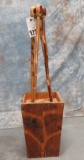 WOODEN DISPLAY WITH 4 CEDAR WALKING STICK/CANES (ONE $)