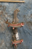 2 VERY NICE REAL SKIN RAINBOW TROUTS (ONE $)