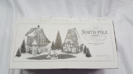 heritage village collection north pole series start a tradition set