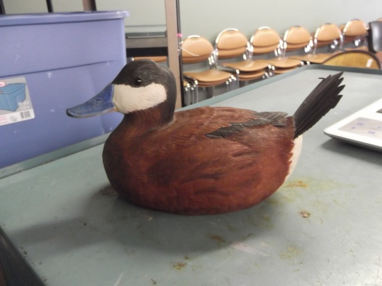 hand carved duck decoy