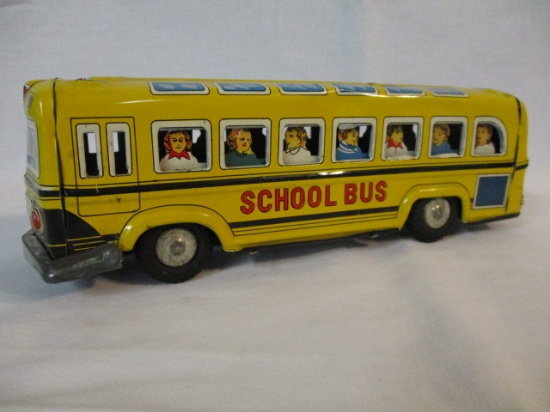 Tin toy school bus