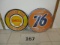 Lot of 2 signs Shell & Union 76