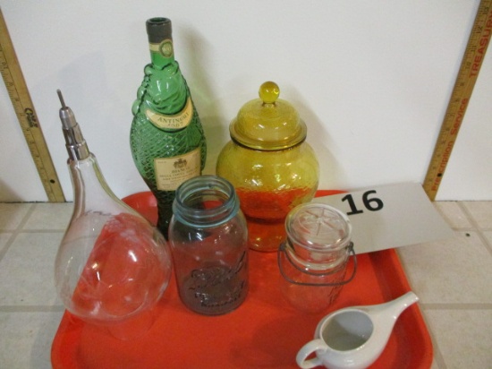 Assorted glassware