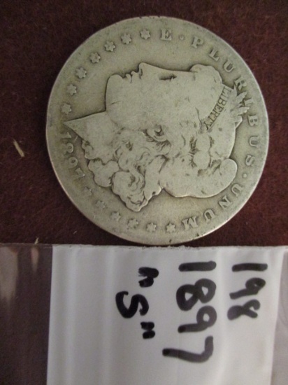 1897 "S" Morgan Dollar