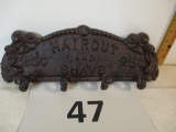 Cast Iron Hair Cut and Shave hooks