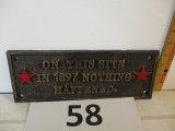 Cast Iron plaque