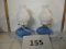 2 Matching Blue Base Lamps