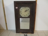 Mahogany hanging wall clock GE