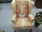 floral print wingback chair