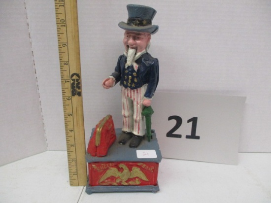 cast iron Uncle Sam Bank