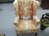 floral print wingback chair