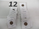 20 wheat pennies various dates
